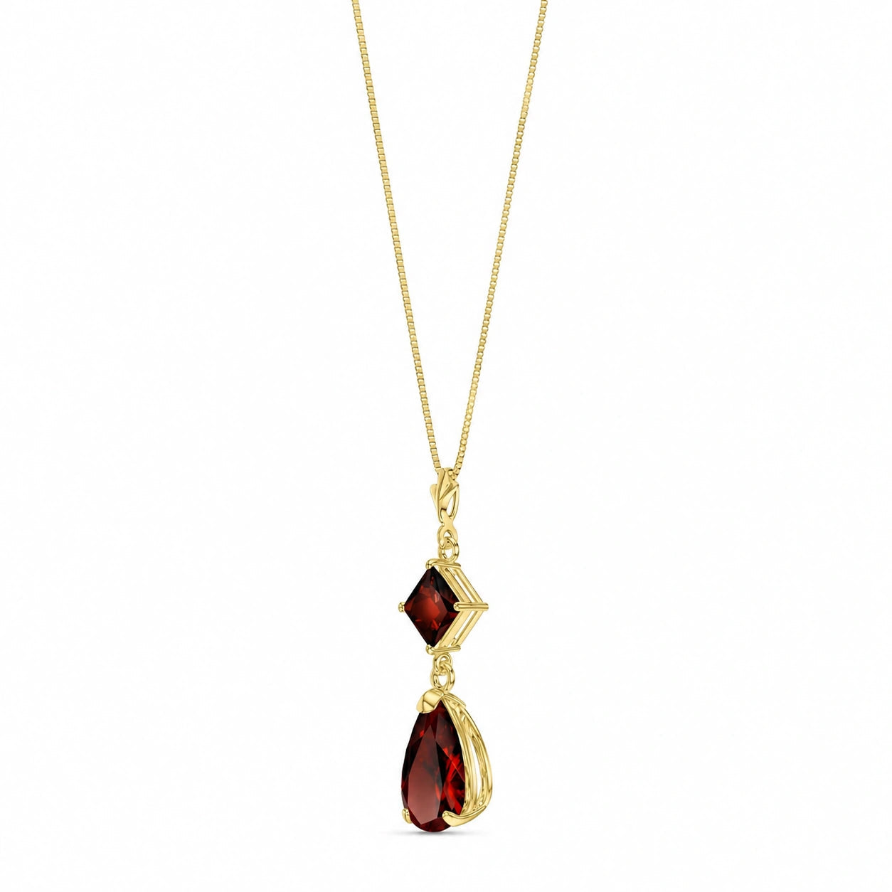 Yellow Gold Classic Necklace Peridot 10K — Palma