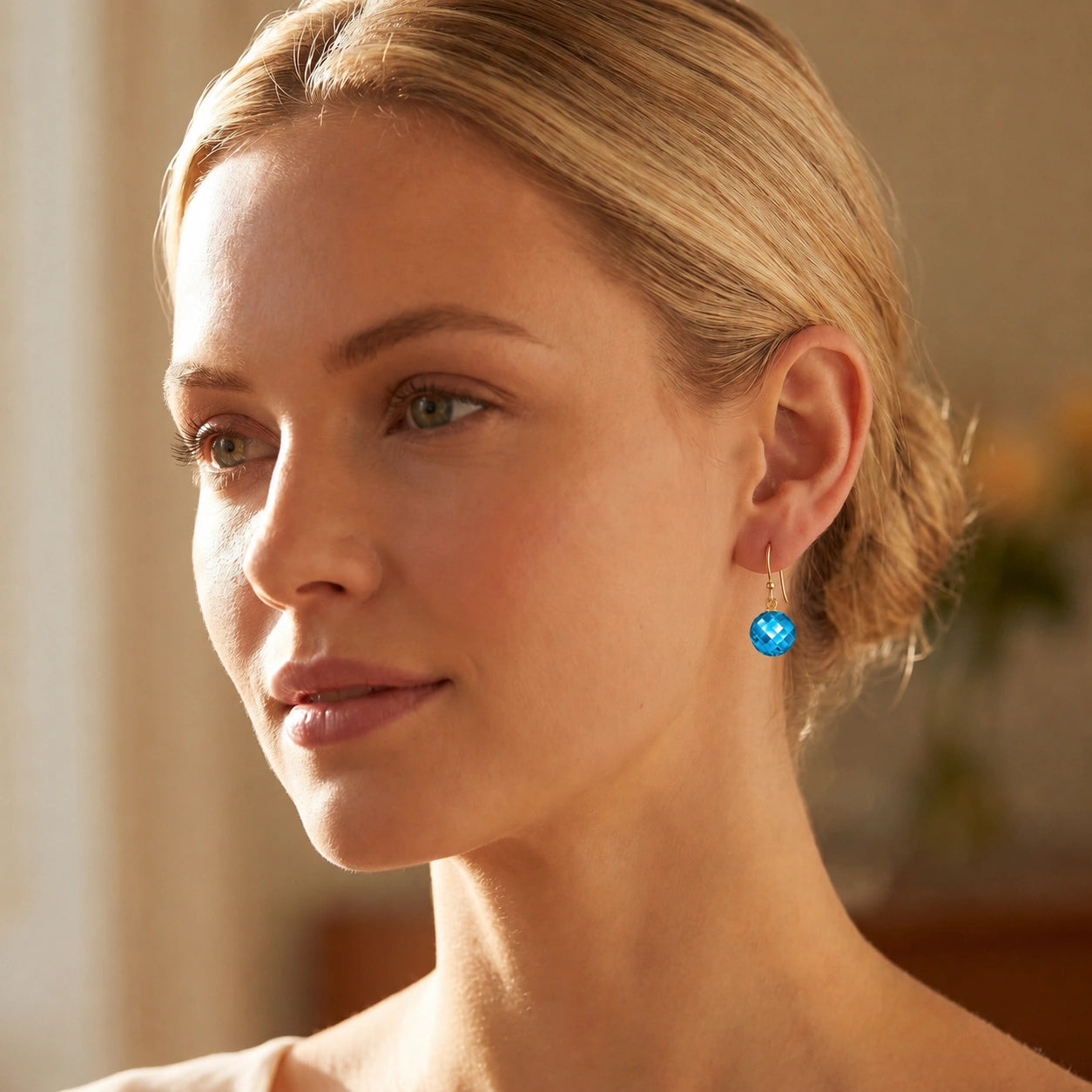Yellow Gold Blue Topaz — Gabriellina