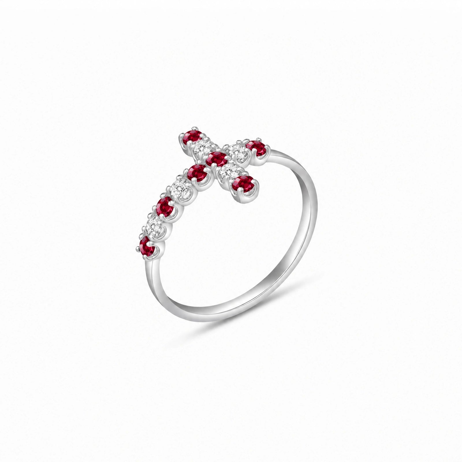 White Gold Ruby & Diamond — Gaia