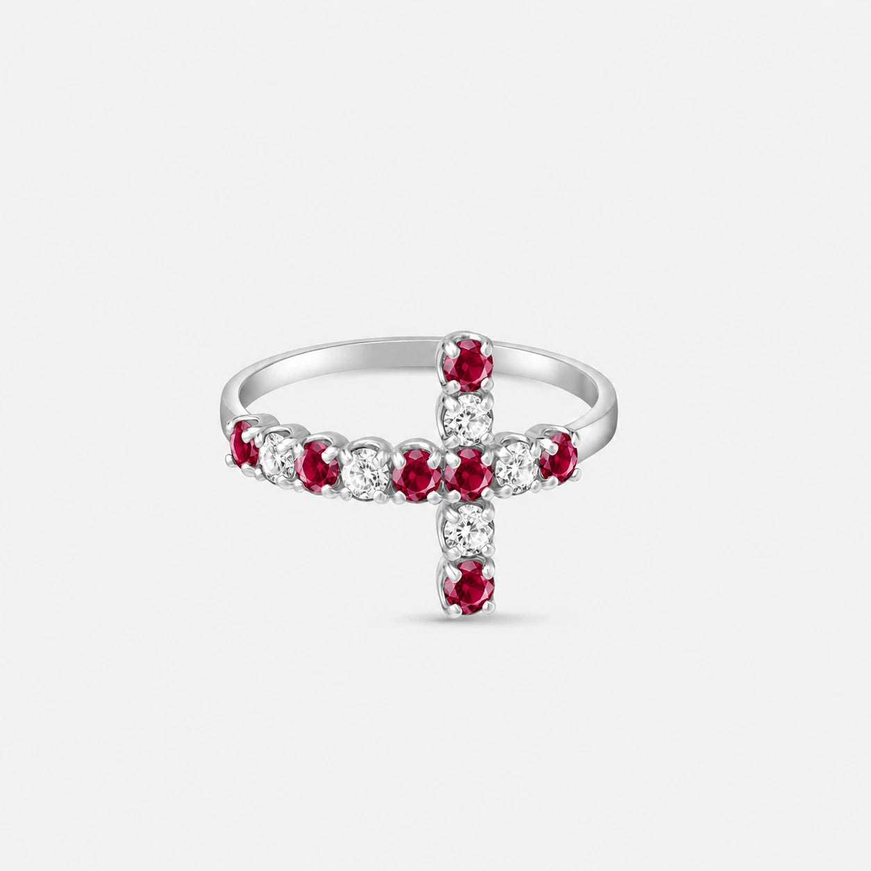 White Gold Ruby & Diamond — Gaia