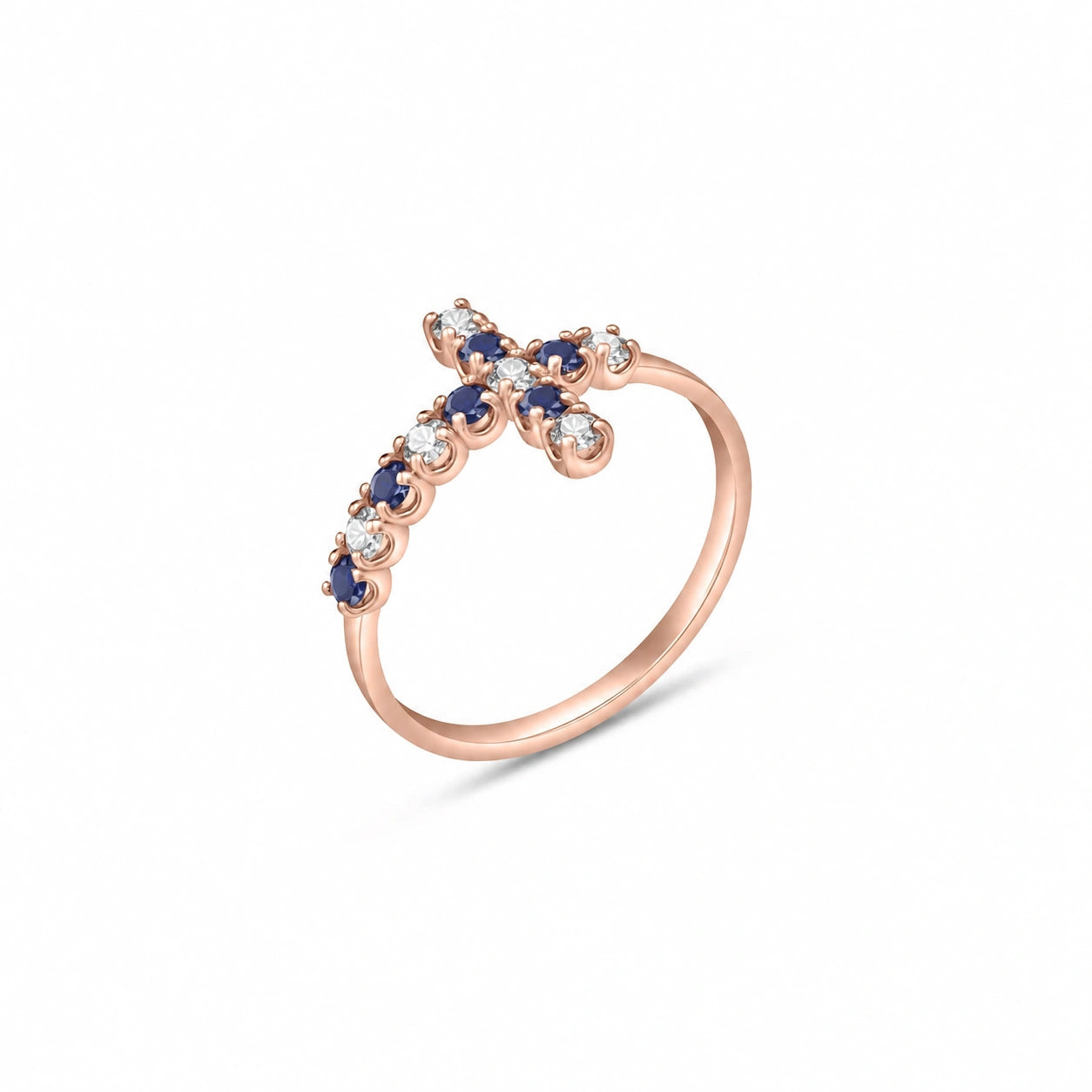 Rose Gold Sapphire & Diamond — Gaia