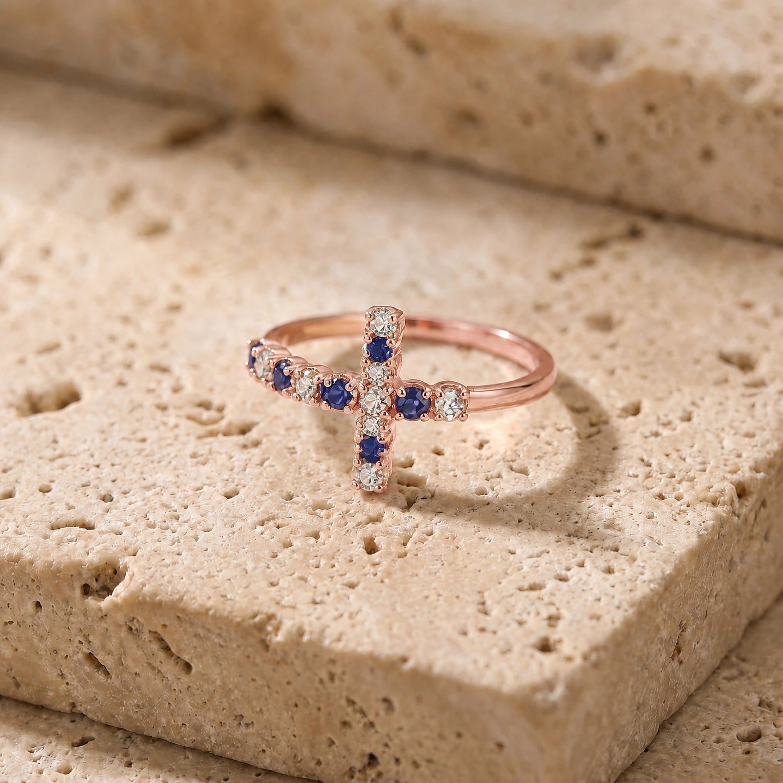 Rose Gold Sapphire & Diamond — Gaia