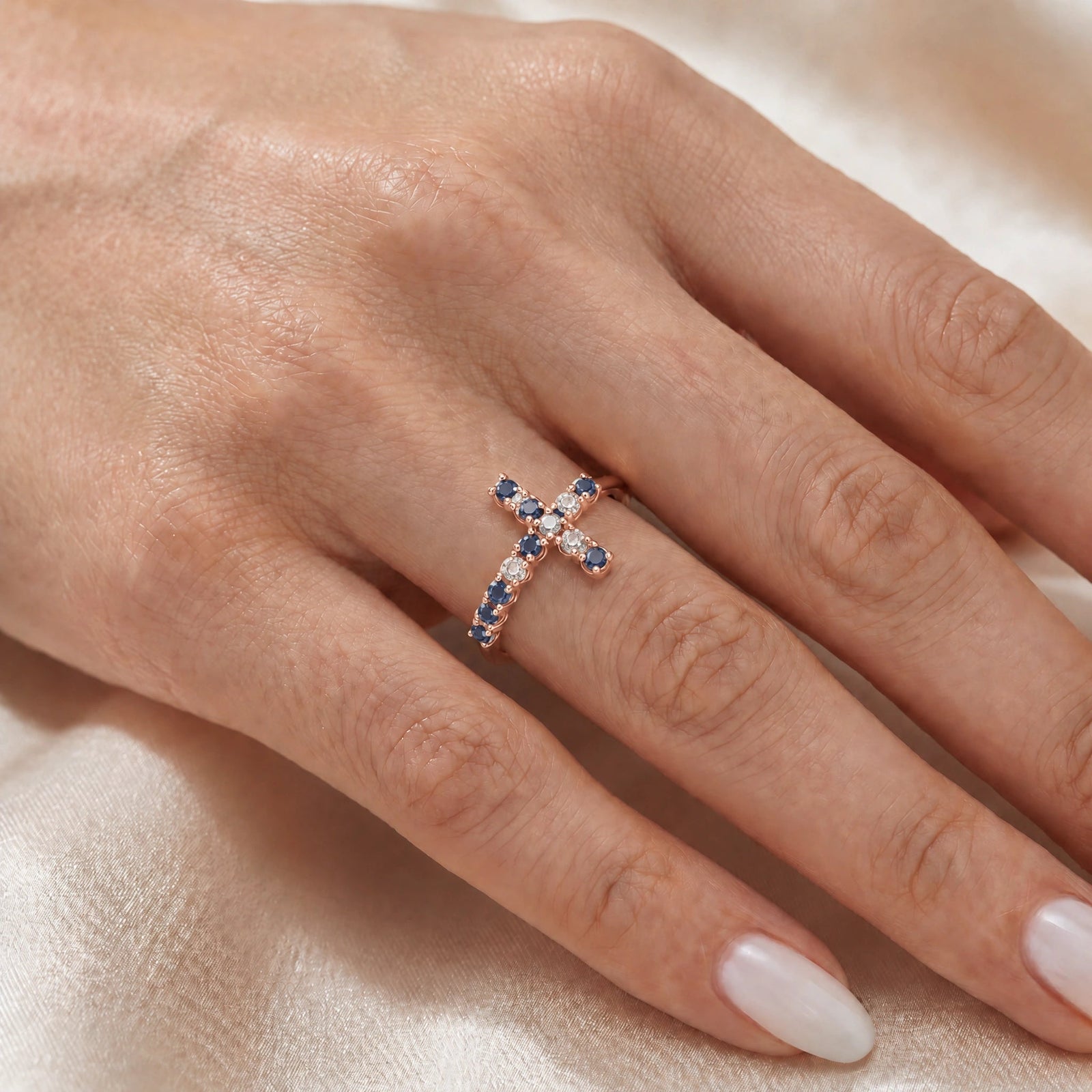 Rose Gold Sapphire & Diamond — Gaia