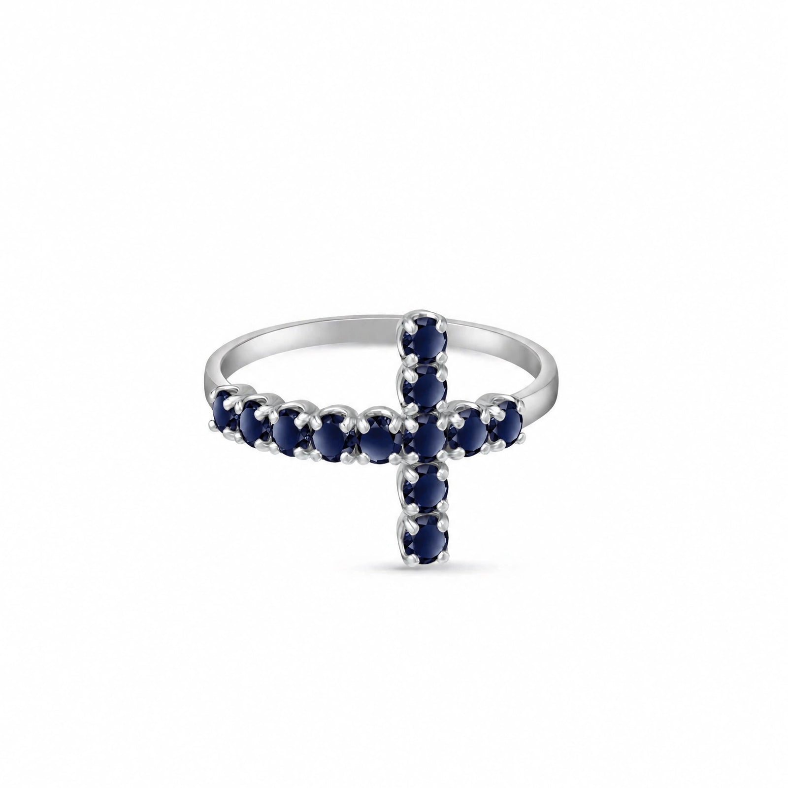 White Gold Sapphire & Diamond — Gaia