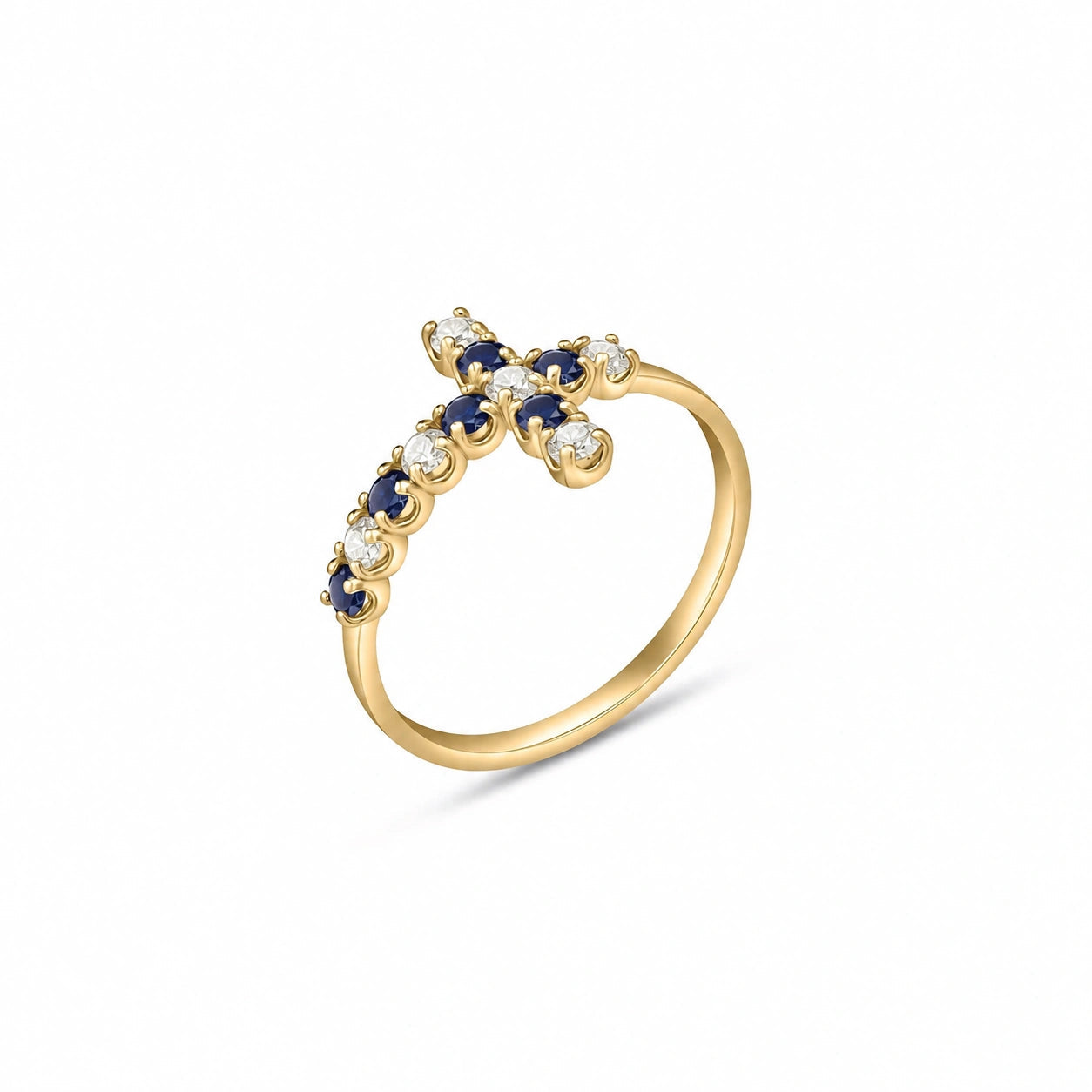 Yellow Gold Sapphire & Diamond — Gaia