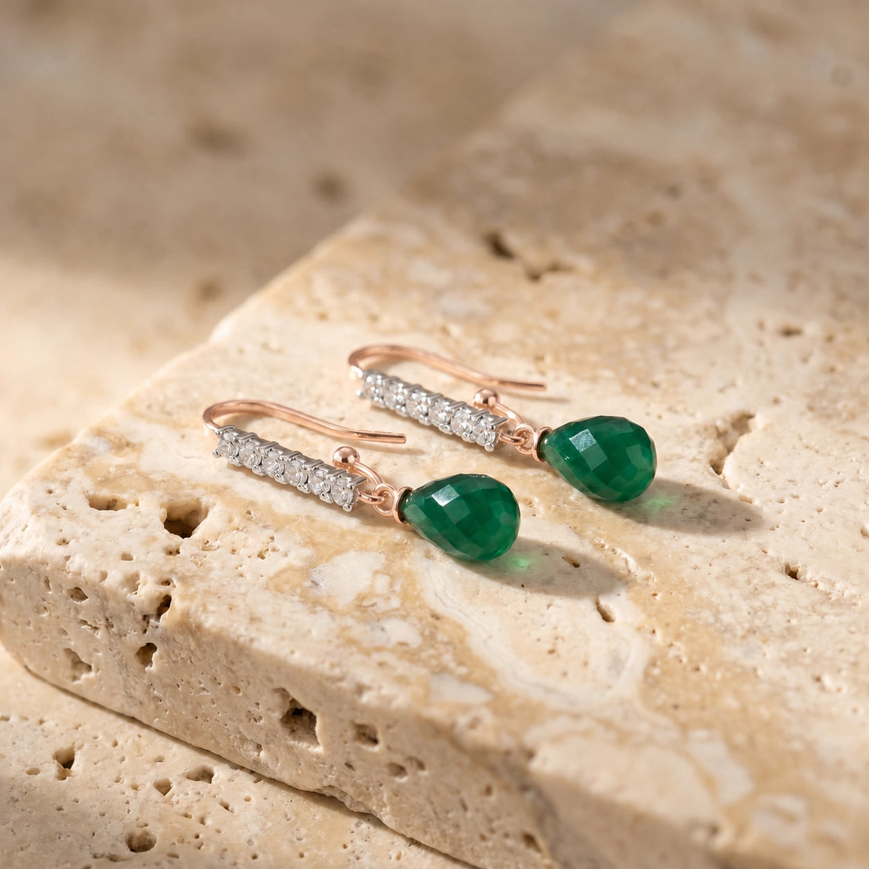 Rose Gold Emerald & Diamond — Galiana
