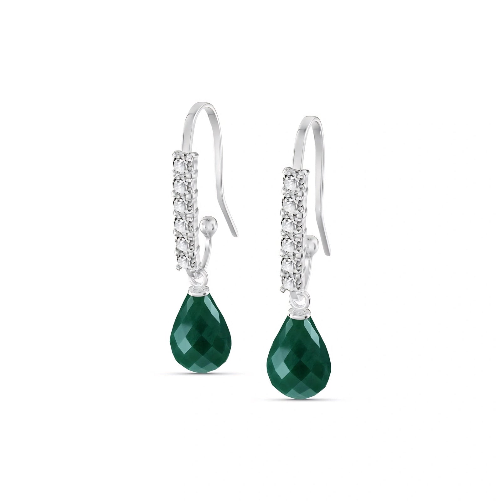 White Gold Emerald & Diamond — Galiana