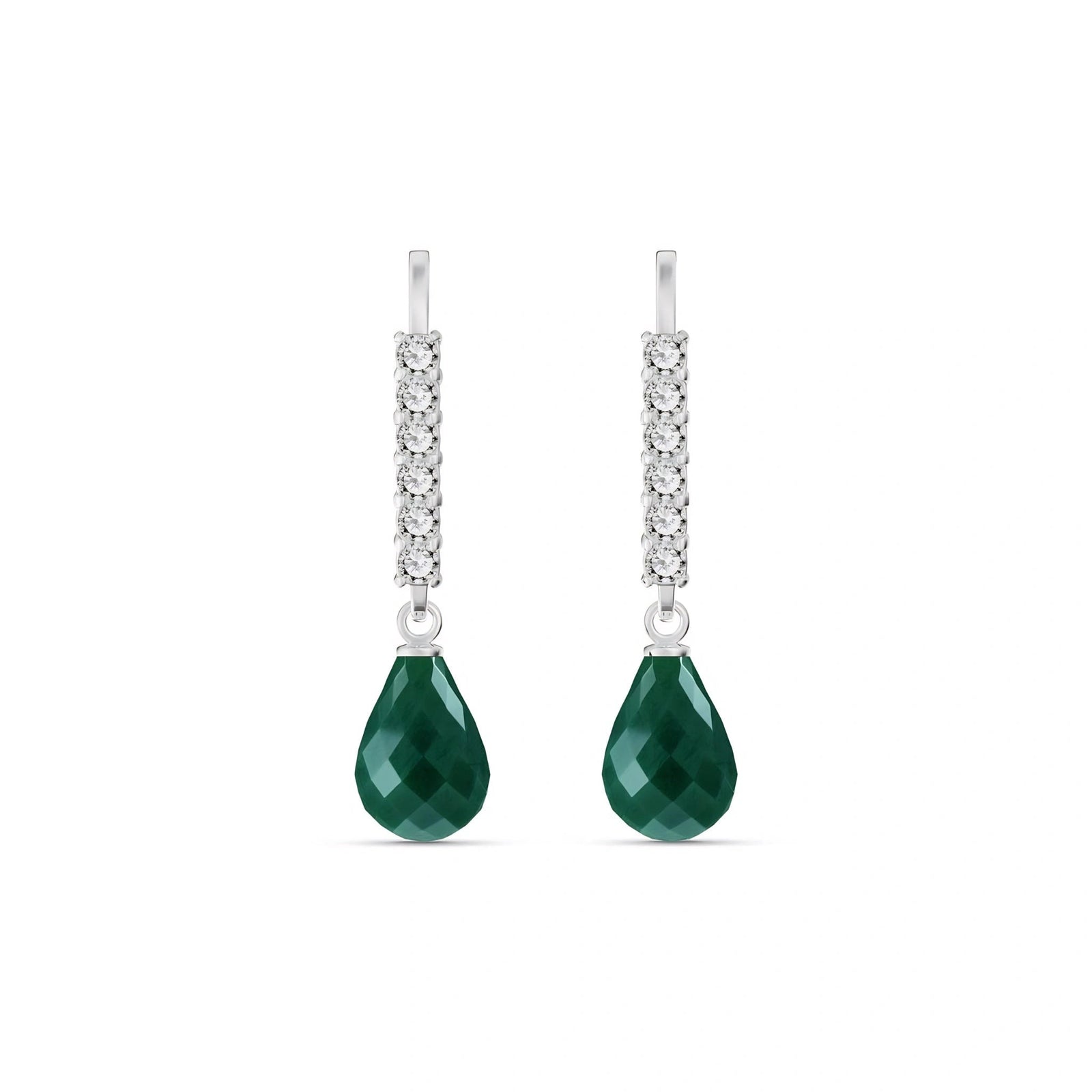 White Gold Emerald & Diamond — Galiana