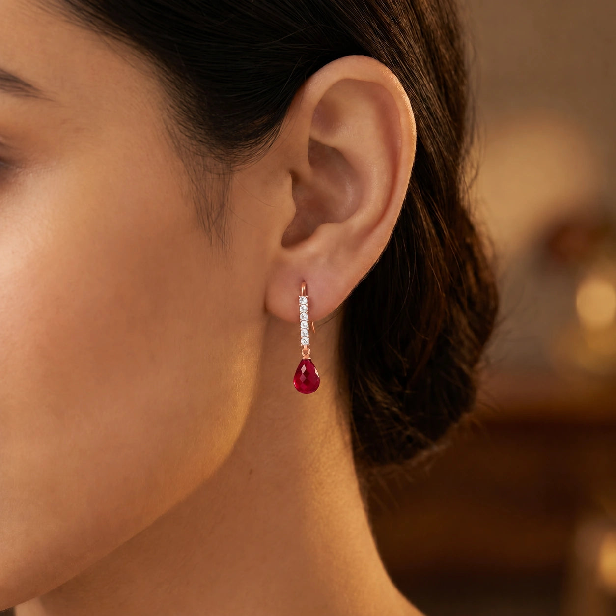 Rose Gold Ruby & Diamond — Galiana