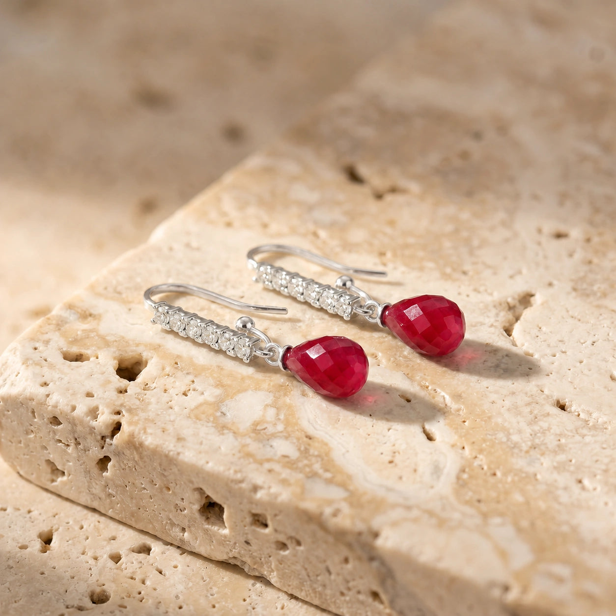 White Gold Ruby & Diamond — Galiana