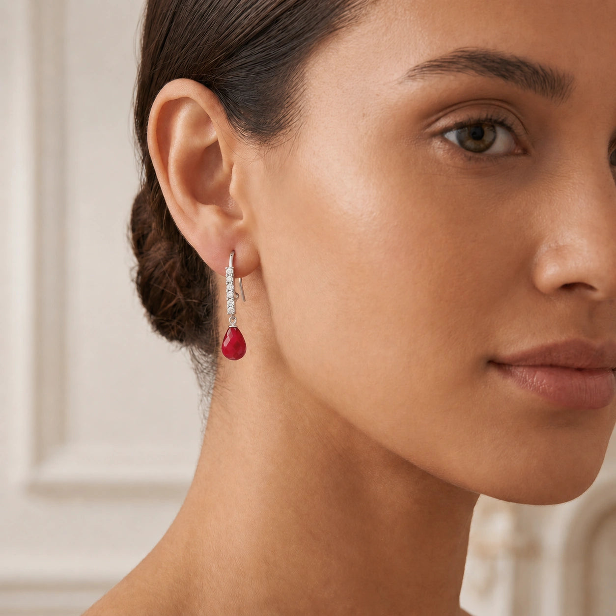 White Gold Ruby & Diamond — Galiana