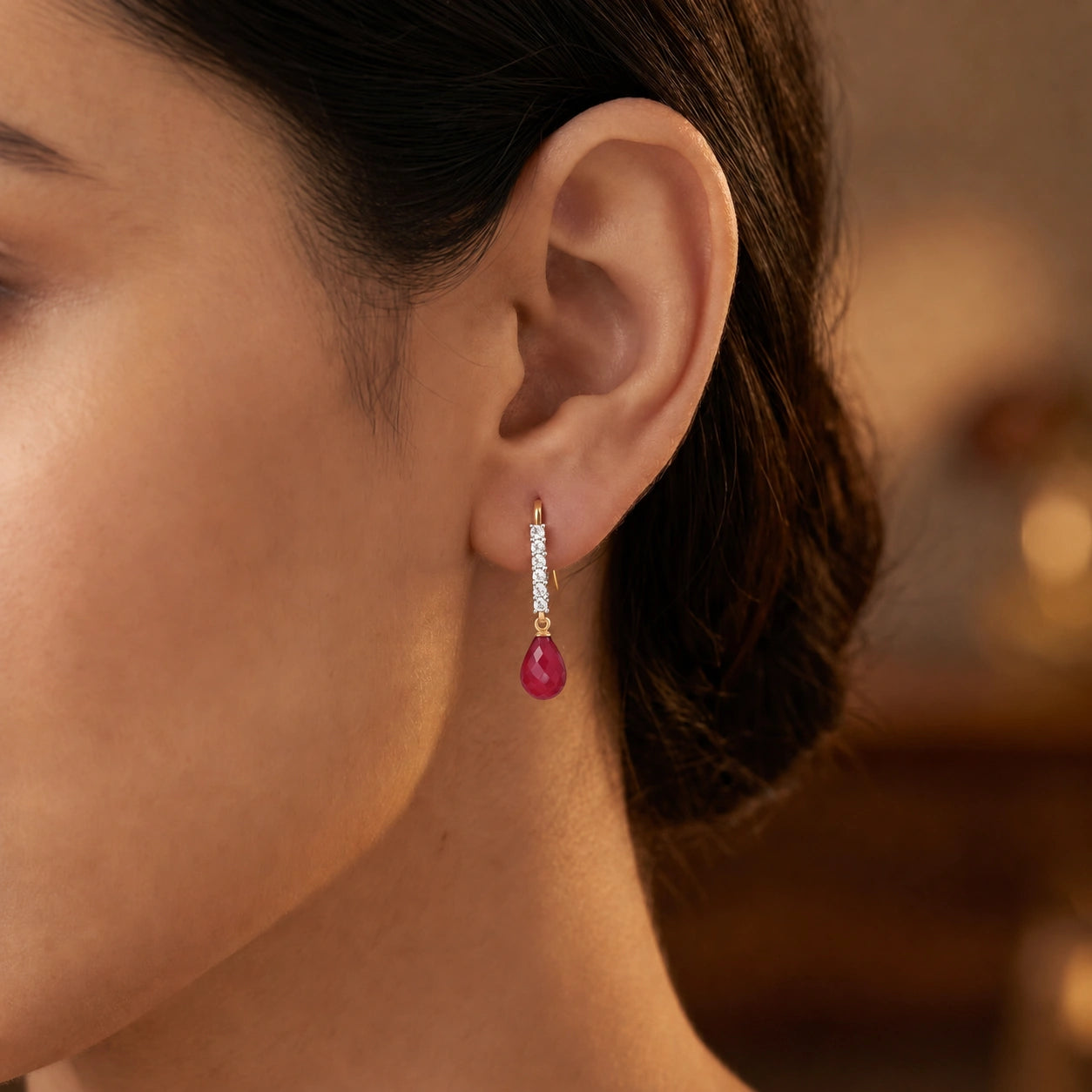 Yellow Gold Ruby & Diamond — Galiana
