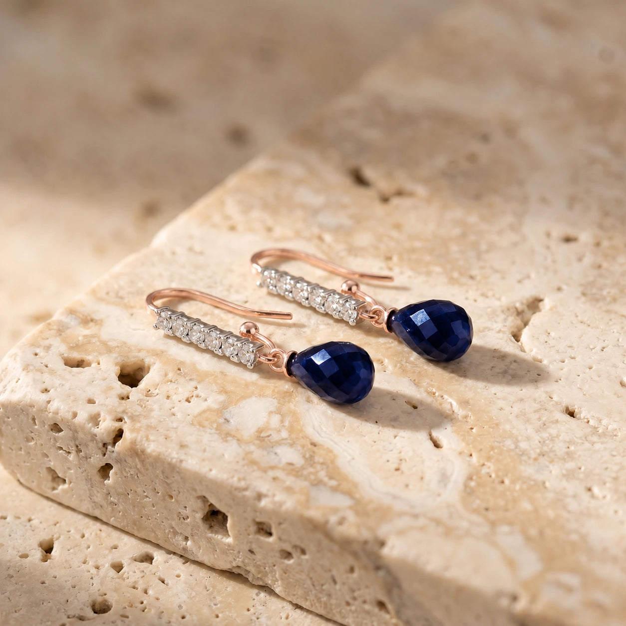 Rose Gold Sapphire & Diamond — Galiana