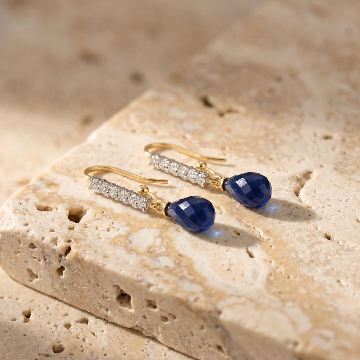 Yellow Gold Sapphire & Diamond — Galiana
