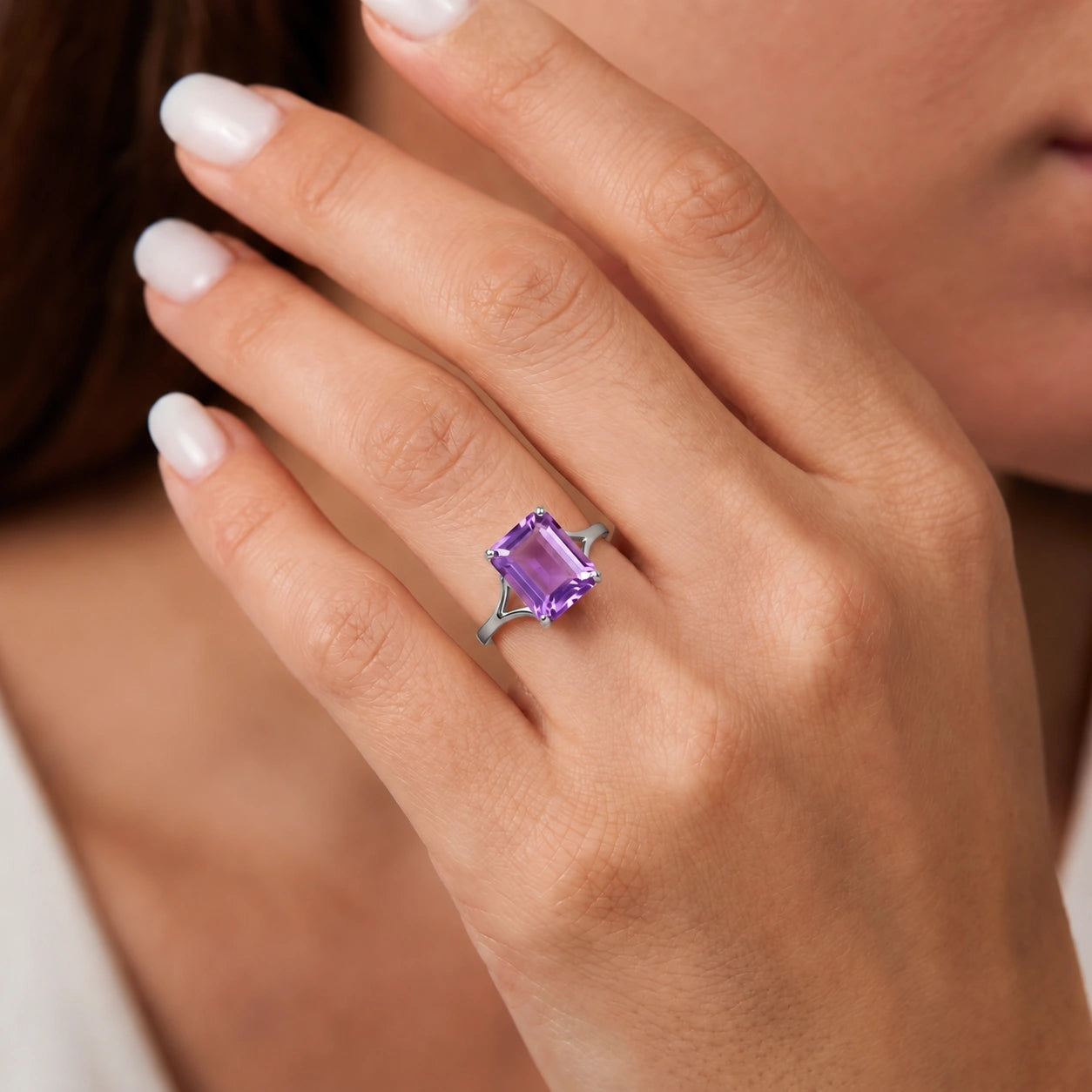 White Gold Amethyst — Geltrude