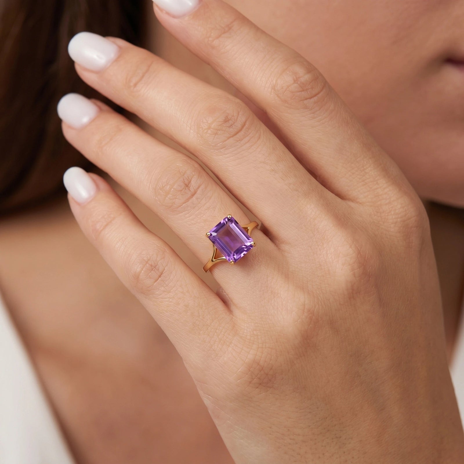Yellow Gold Amethyst — Geltrude