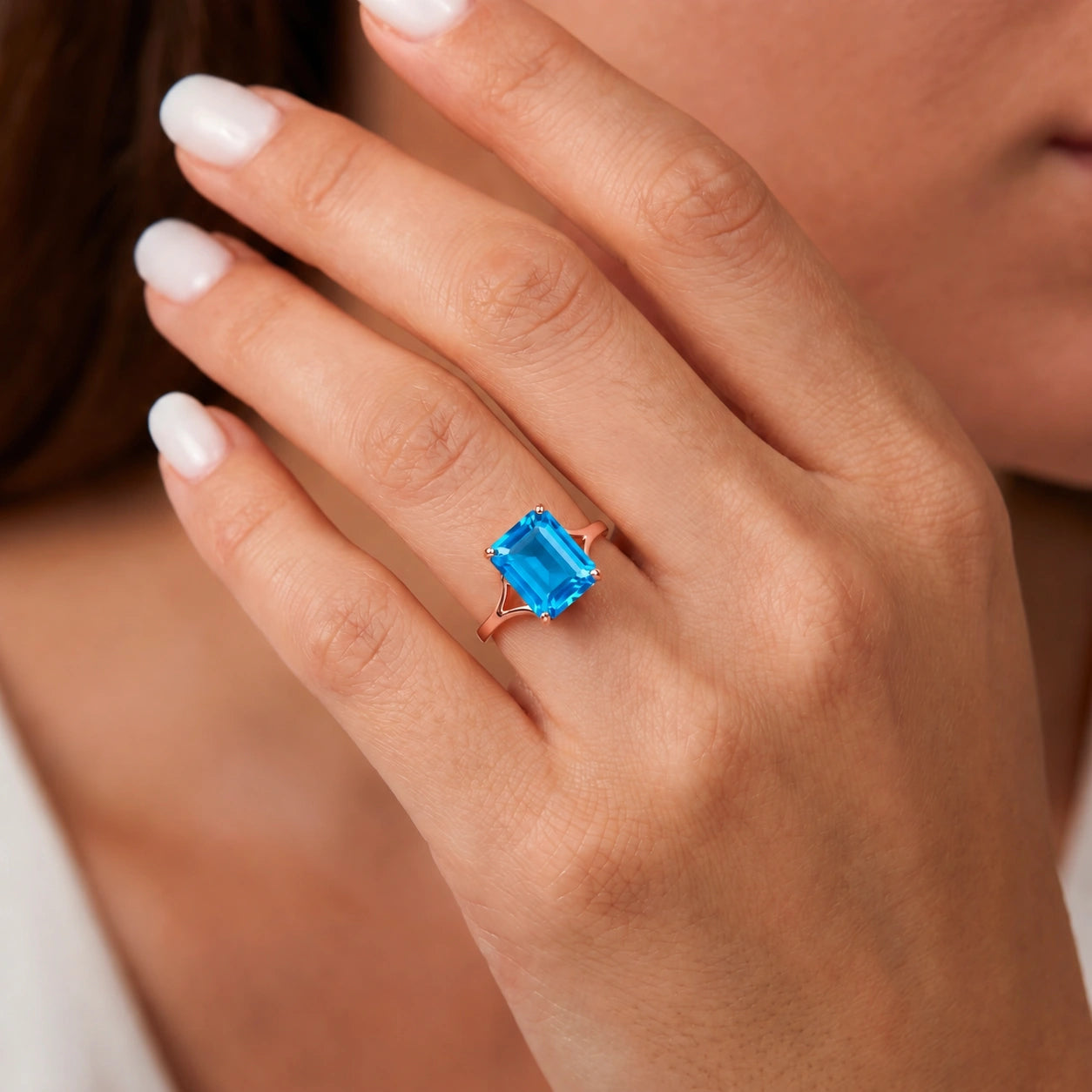 Rose Gold Blue Topaz — Geltrude