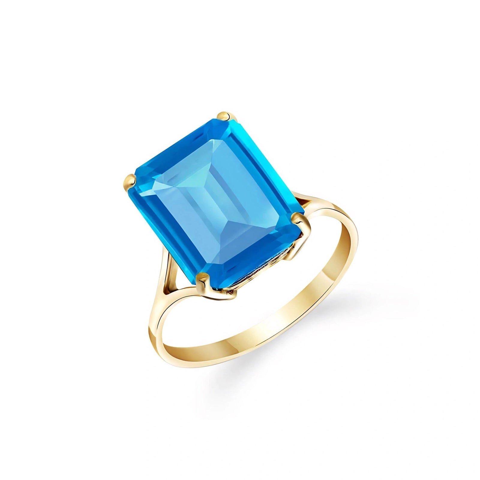 Yellow Gold Blue Topaz — Geltrude