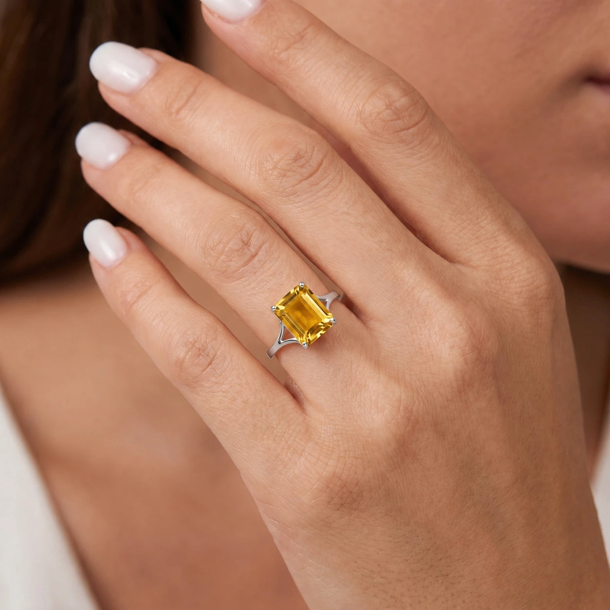 White Gold Citrine — Geltrude