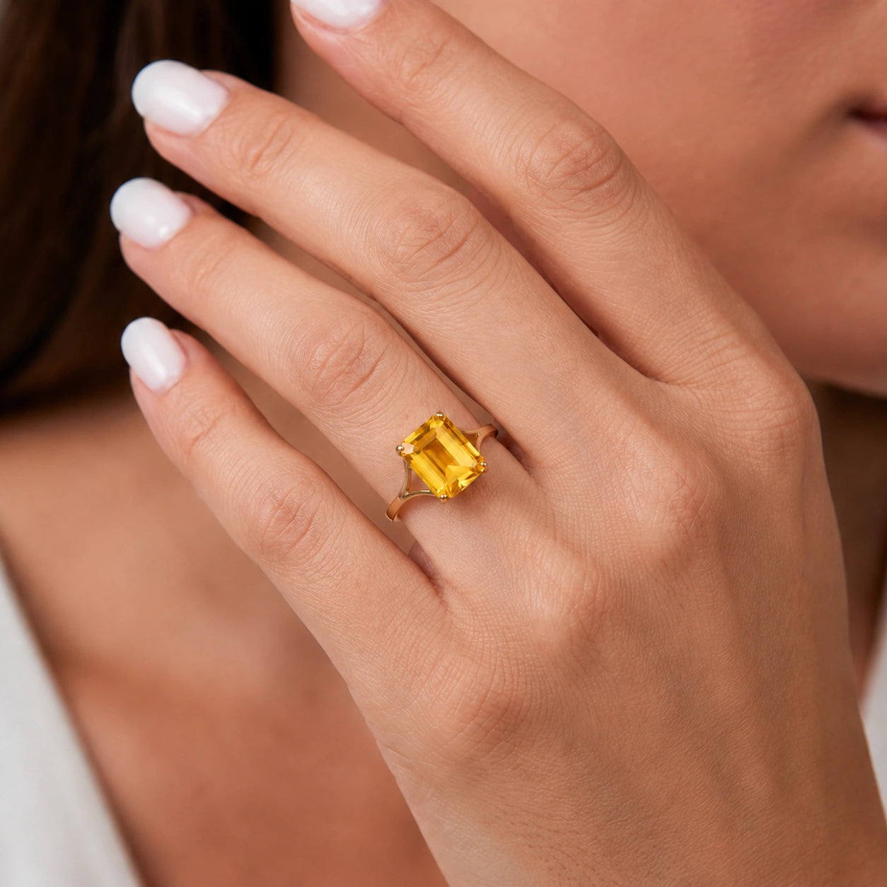 Yellow Gold Citrine — Geltrude