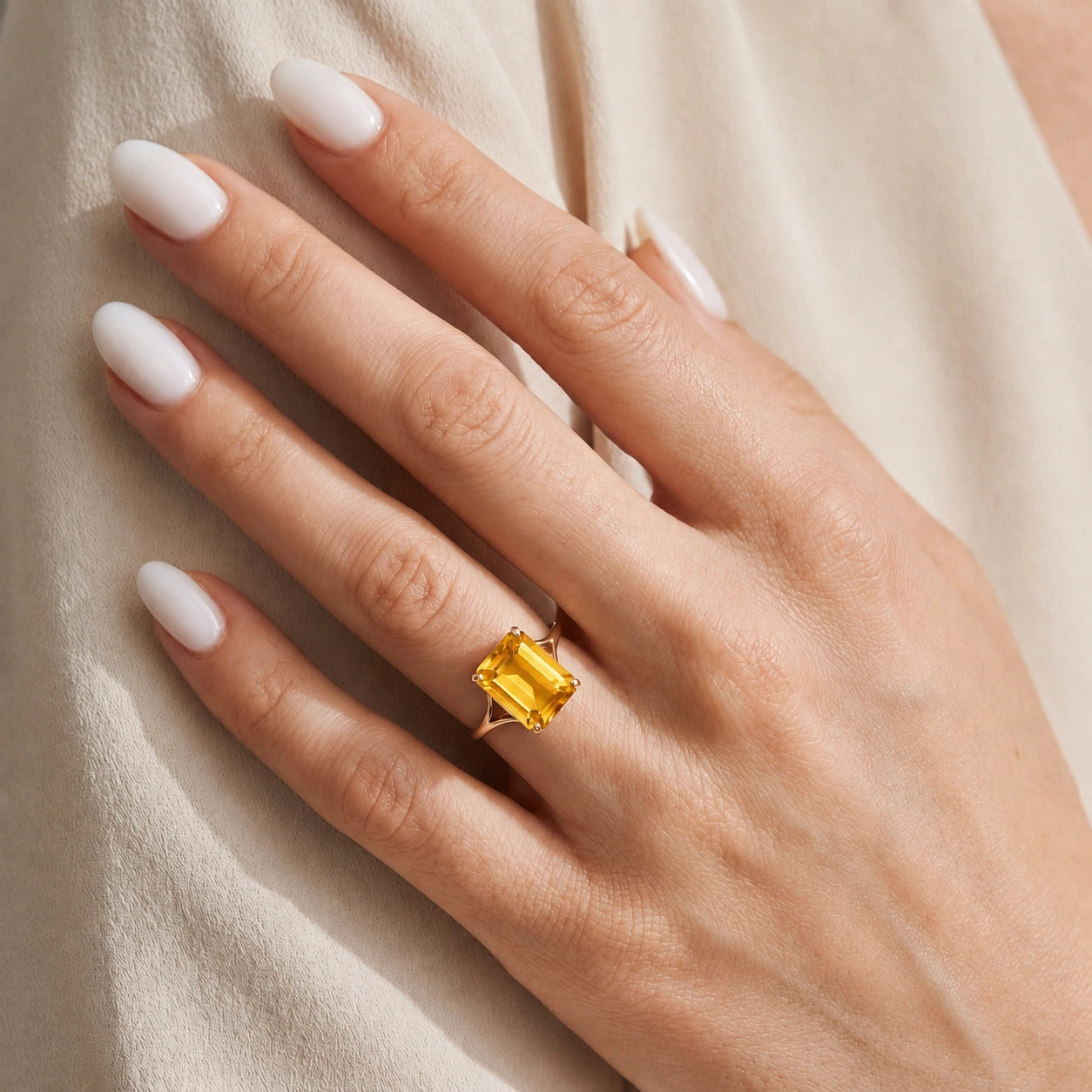 Yellow Gold Citrine — Geltrude