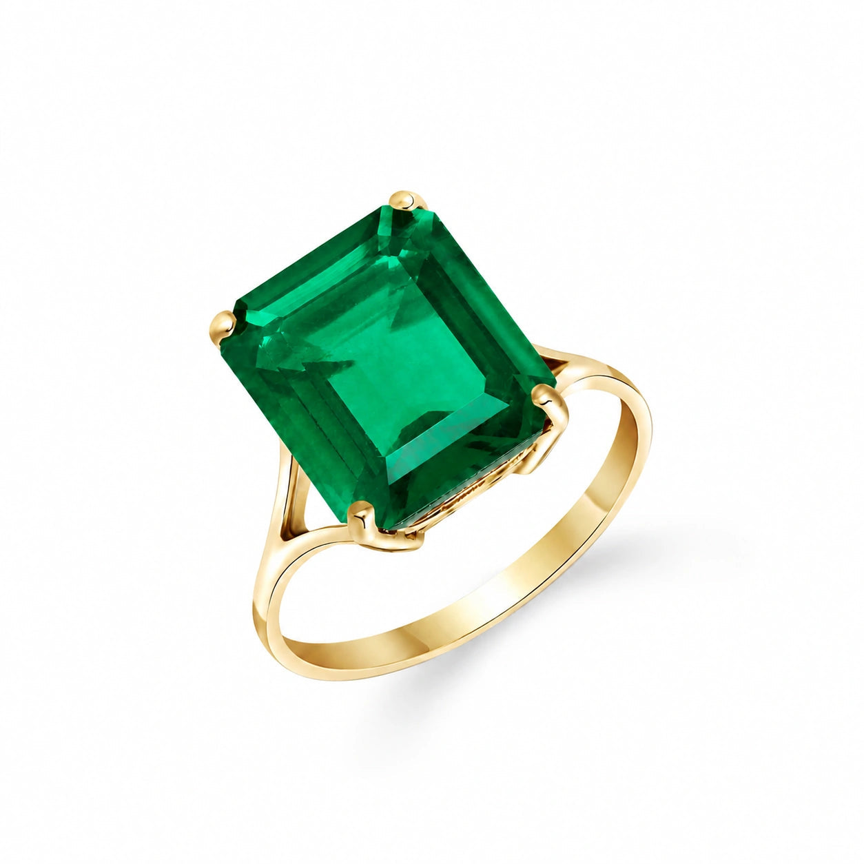Yellow Gold Emerald — Geltrude