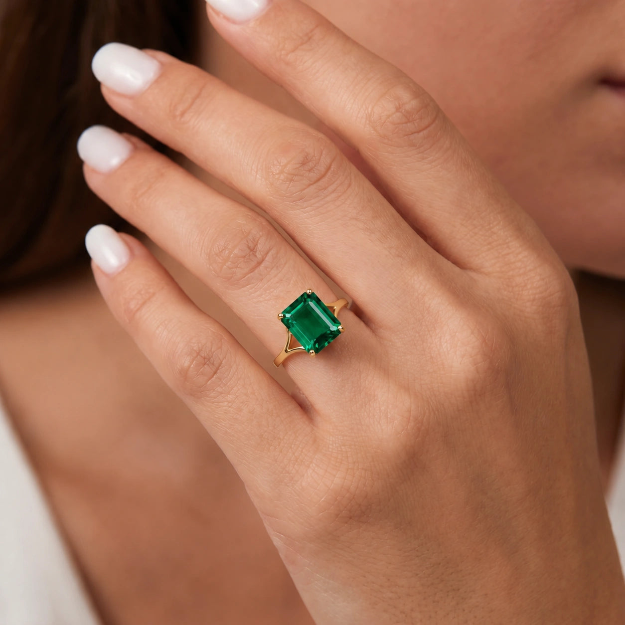 Yellow Gold Emerald — Geltrude