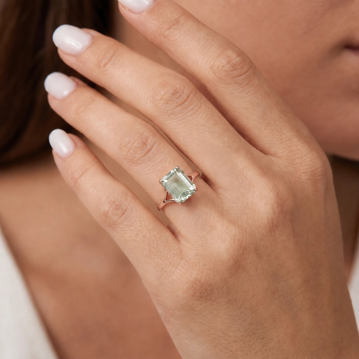 Rose Gold Green Amethyst — Geltrude