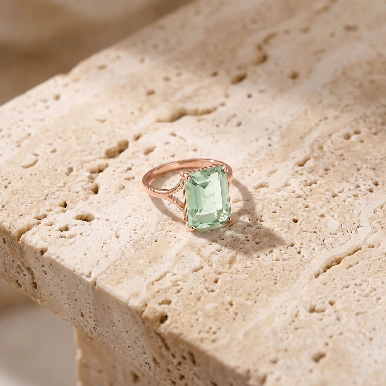 Rose Gold Green Amethyst — Geltrude