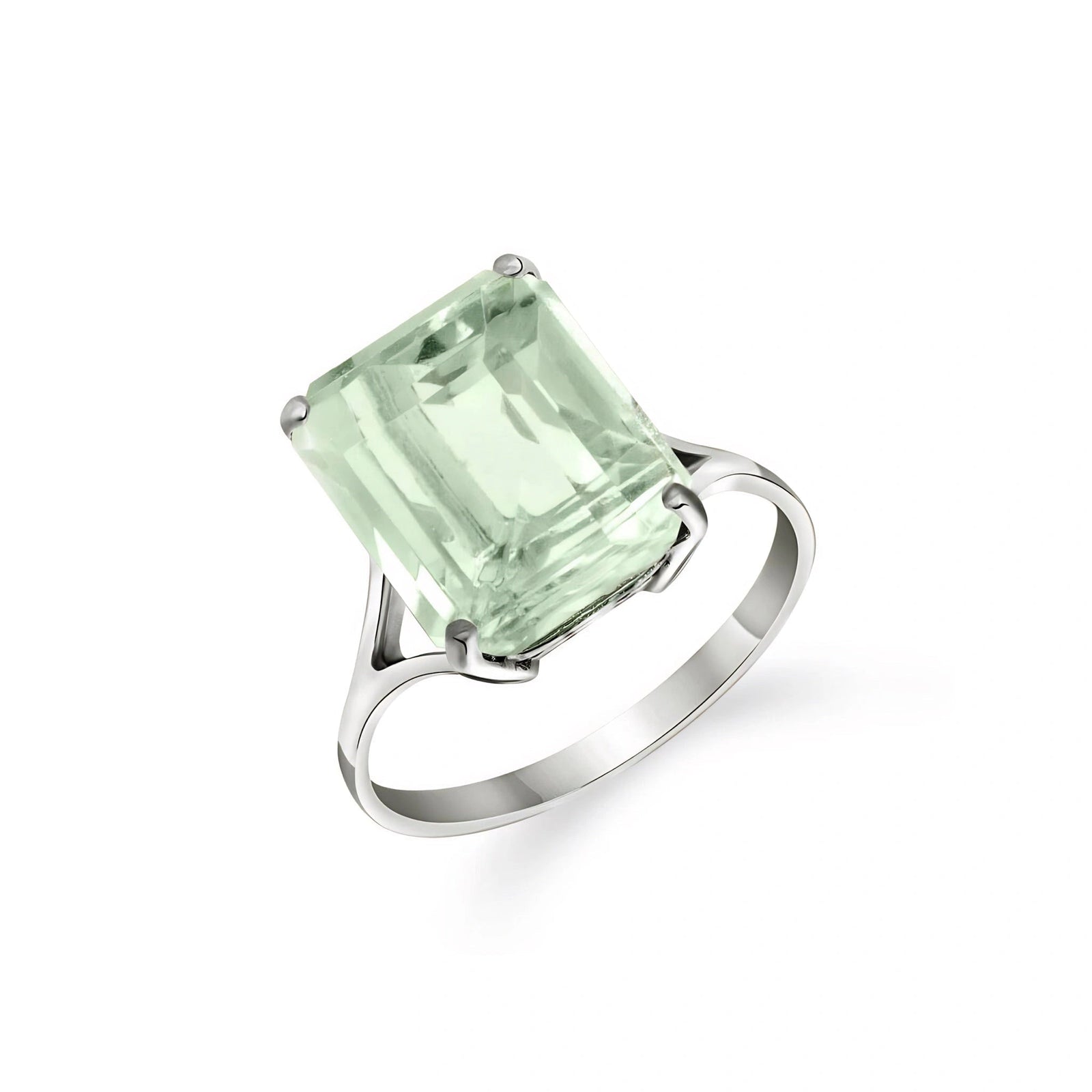 White Gold Green Amethyst — Geltrude