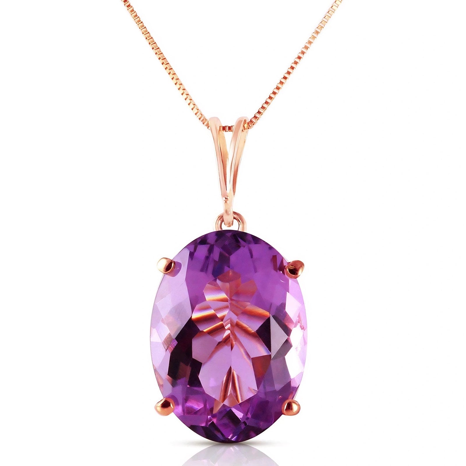 Rose Gold Atelier Necklace Amethyst 10K — Gemma