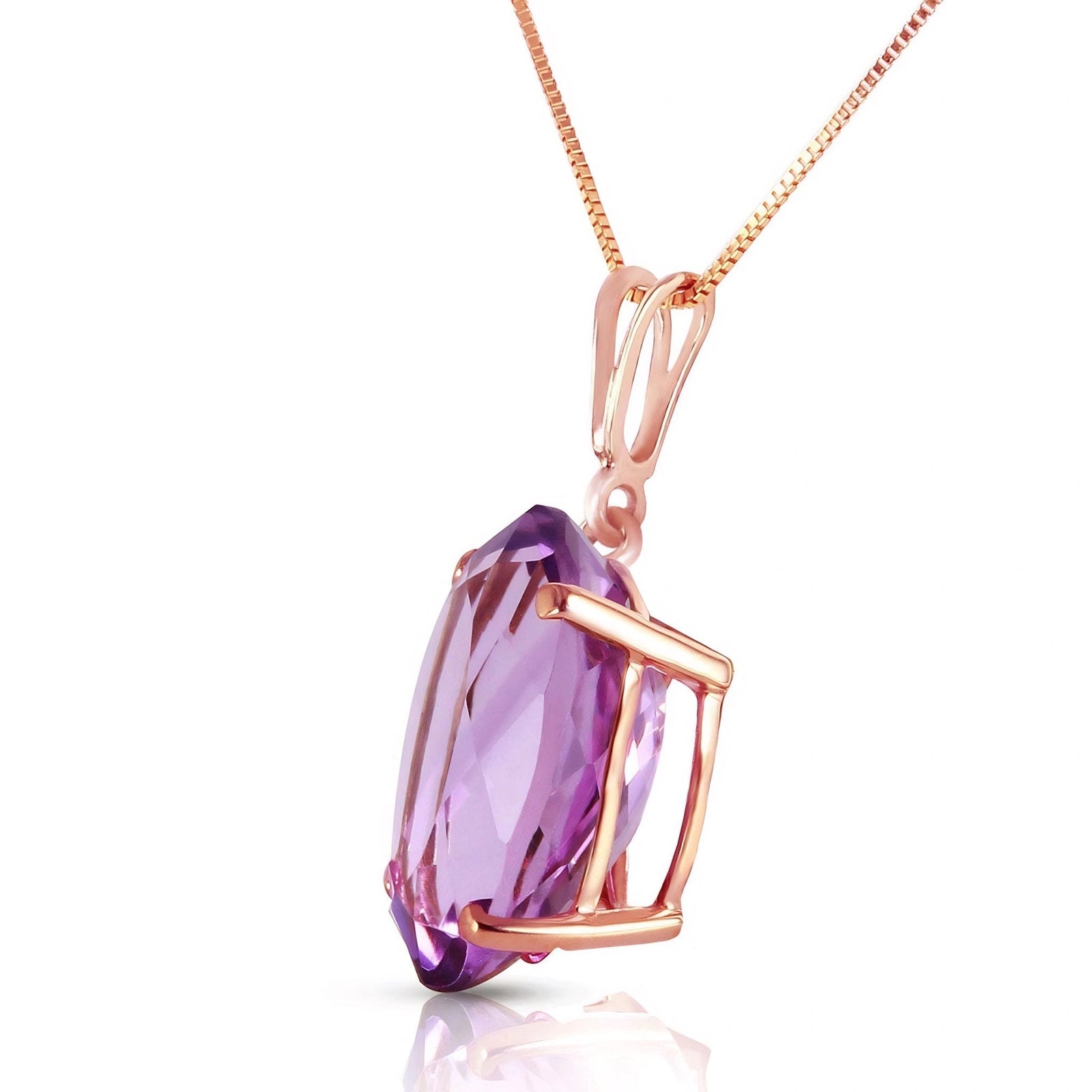 Rose Gold Atelier Necklace Amethyst 10K — Gemma