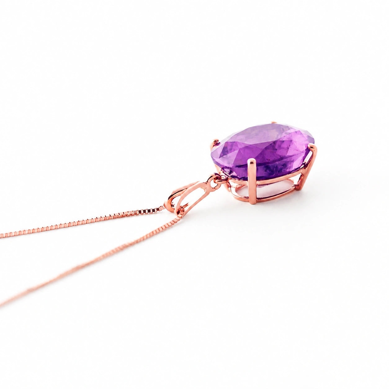 Rose Gold Atelier Necklace Amethyst 10K — Gemma