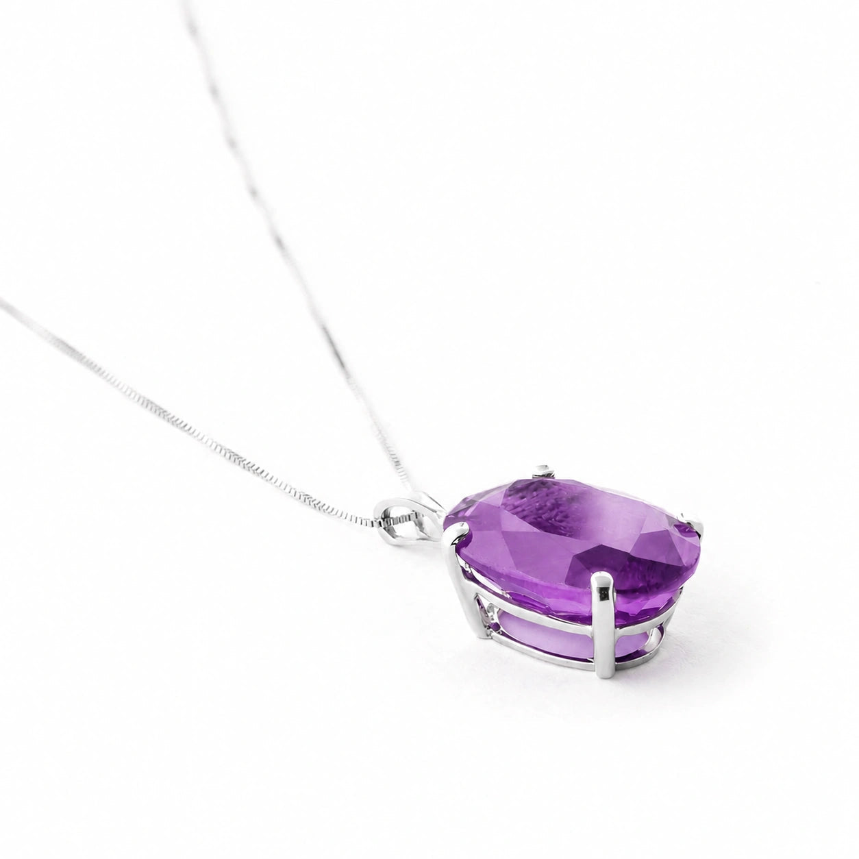 White Gold Atelier Necklace Amethyst 10K — Gemma