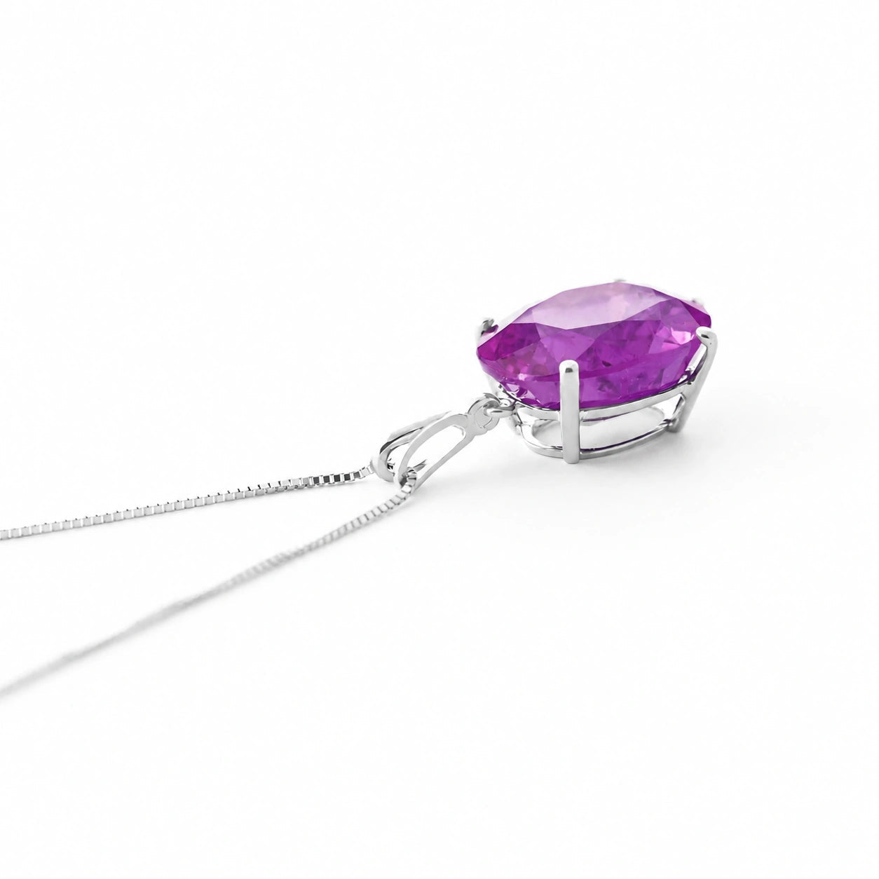 White Gold Atelier Necklace Amethyst 10K — Gemma