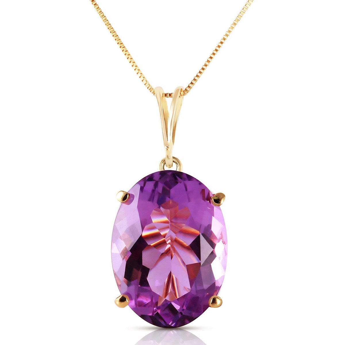 Yellow Gold Atelier Necklace Amethyst 10K — Gemma
