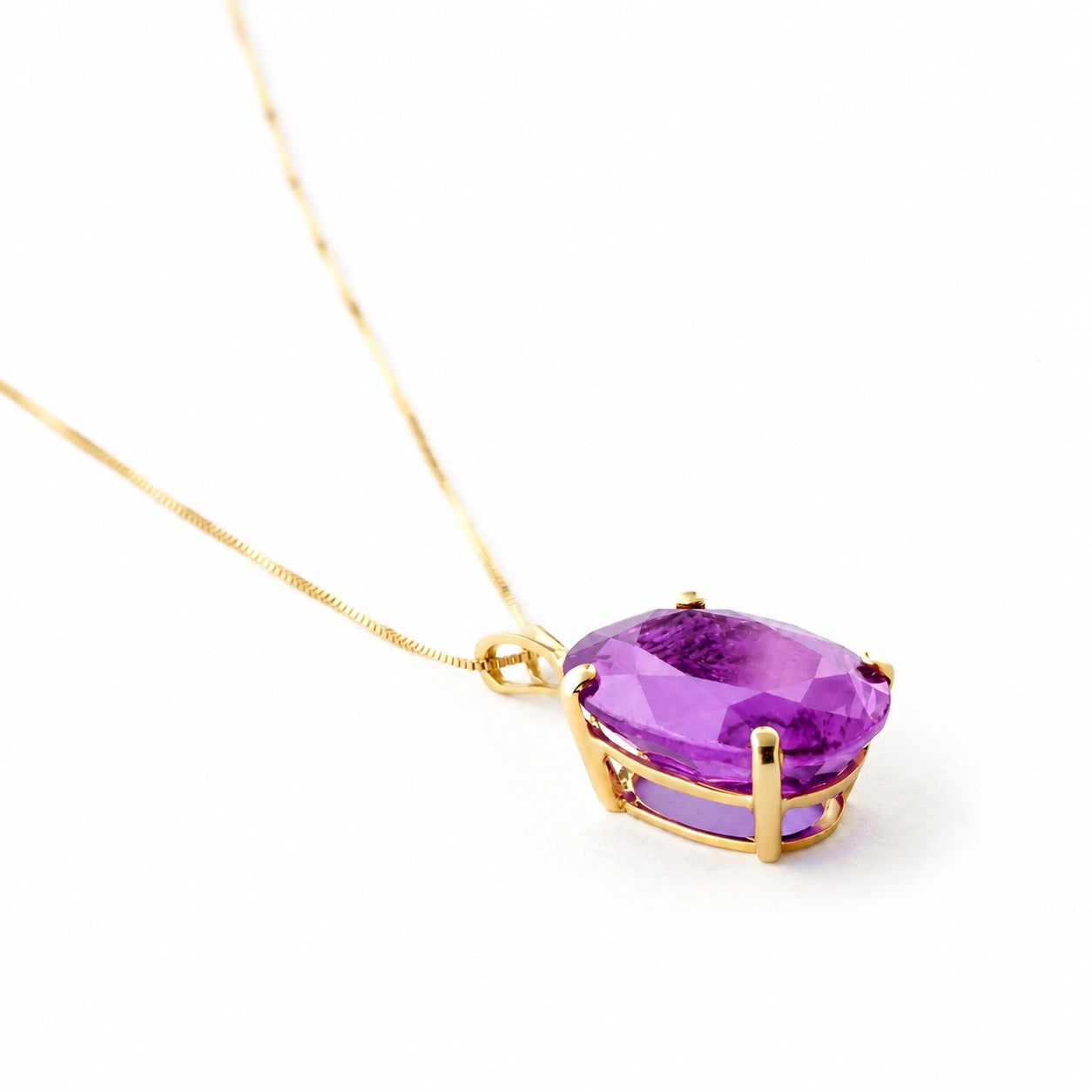 Yellow Gold Atelier Necklace Amethyst 10K — Gemma