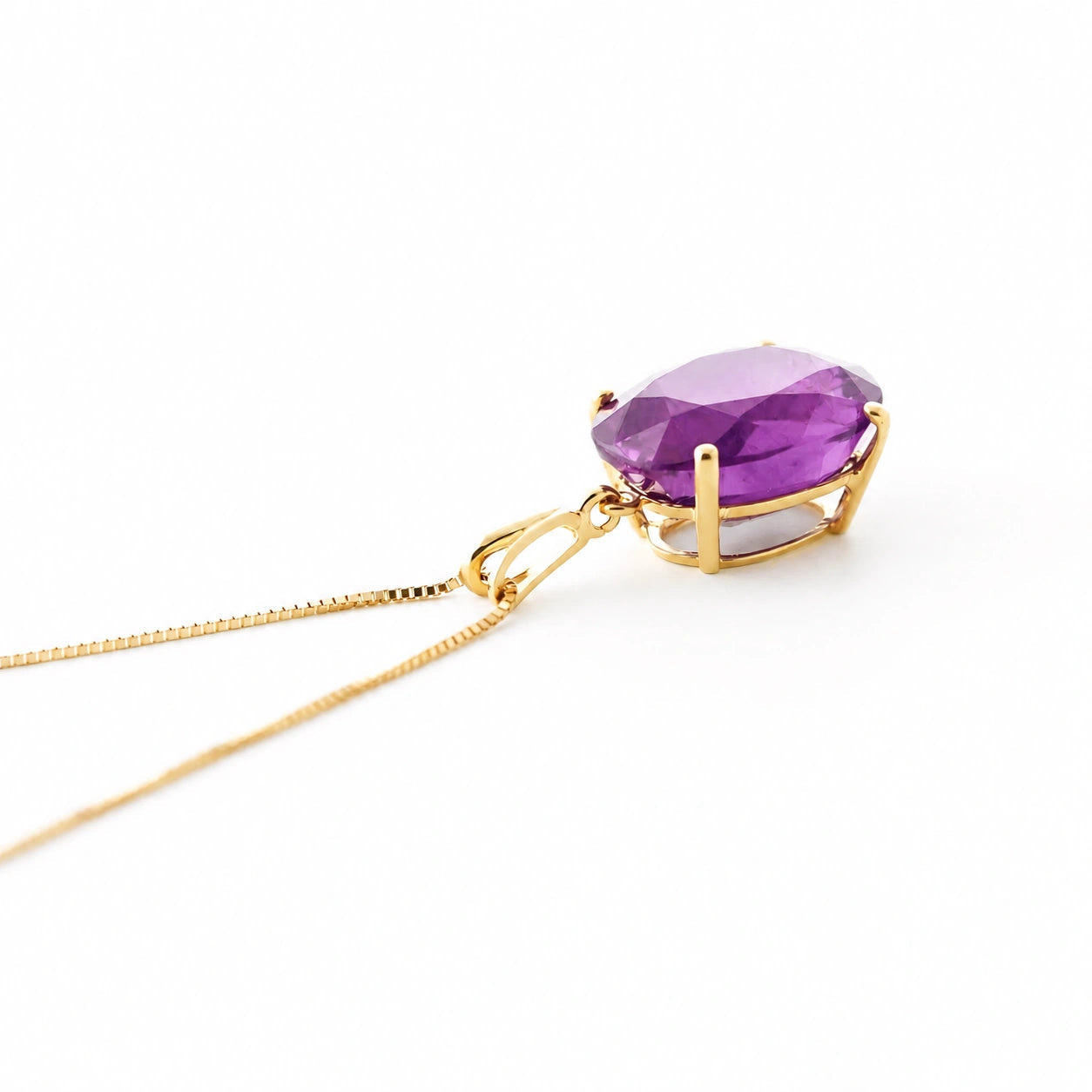 Yellow Gold Atelier Necklace Amethyst 10K — Gemma
