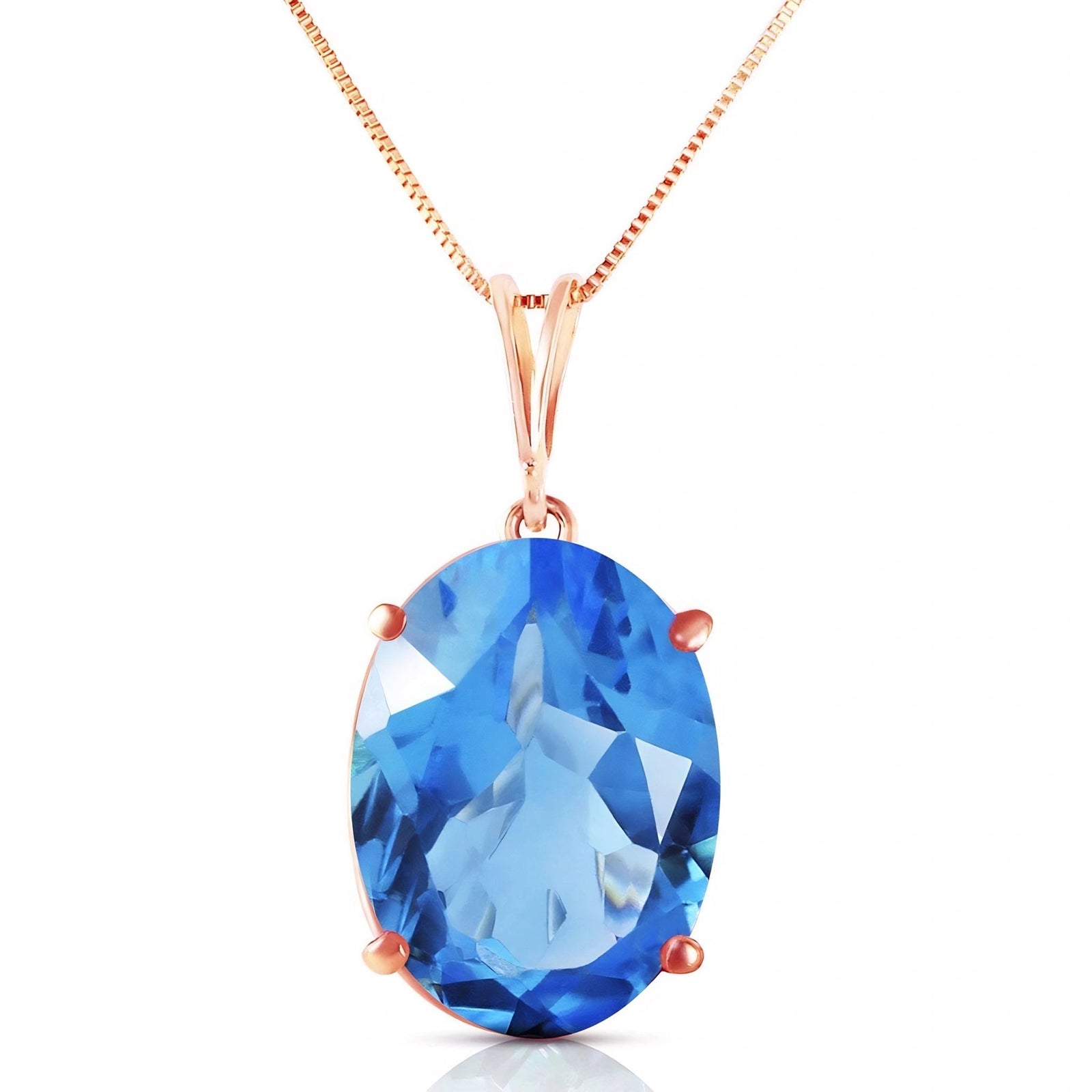 Rose Gold Atelier Necklace Blue Topaz 10K — Gemma