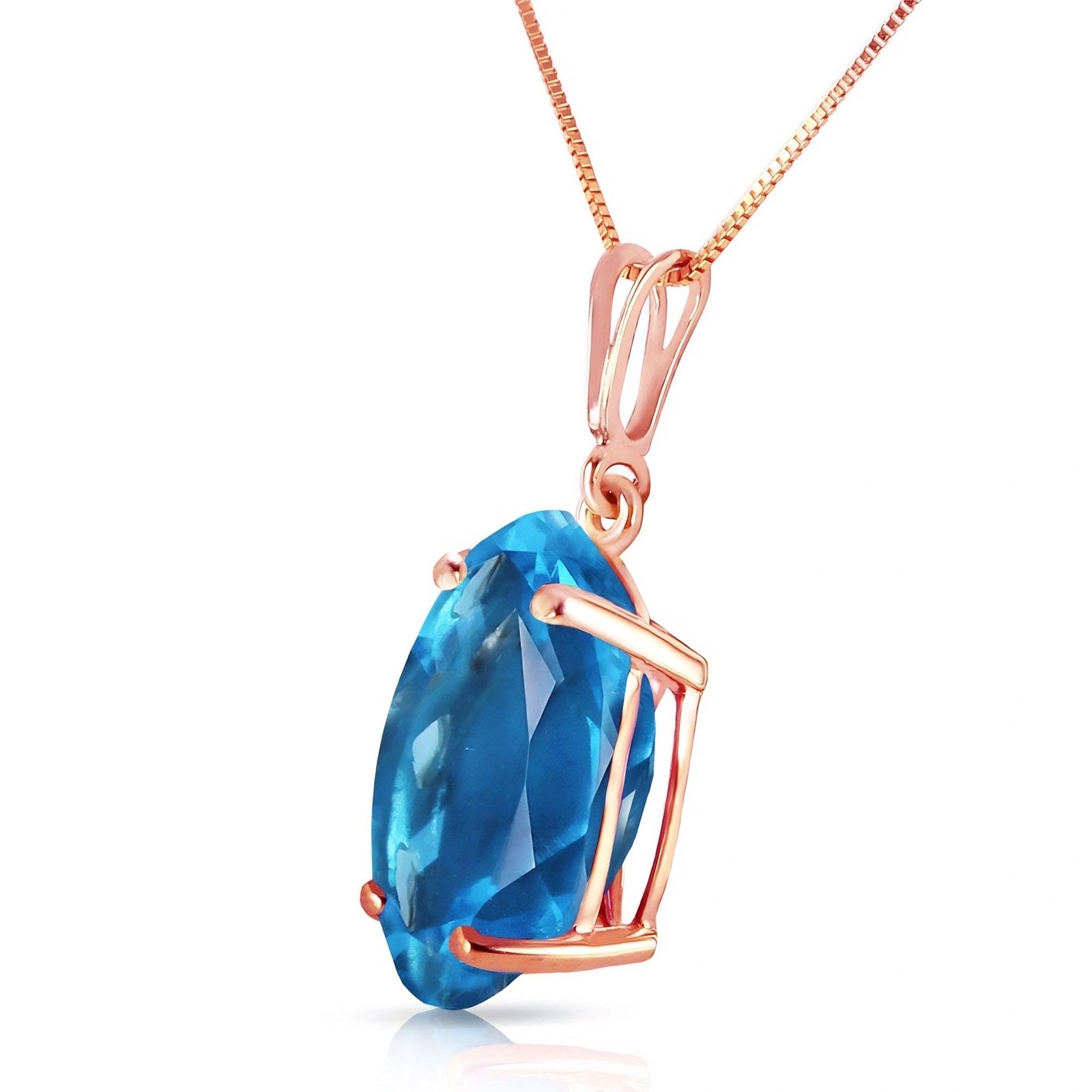 Rose Gold Atelier Necklace Blue Topaz 10K — Gemma