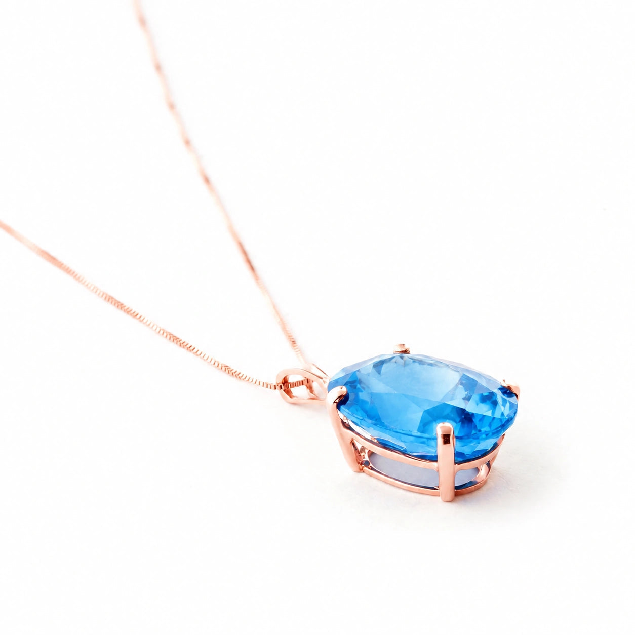 Rose Gold Atelier Necklace Blue Topaz 10K — Gemma
