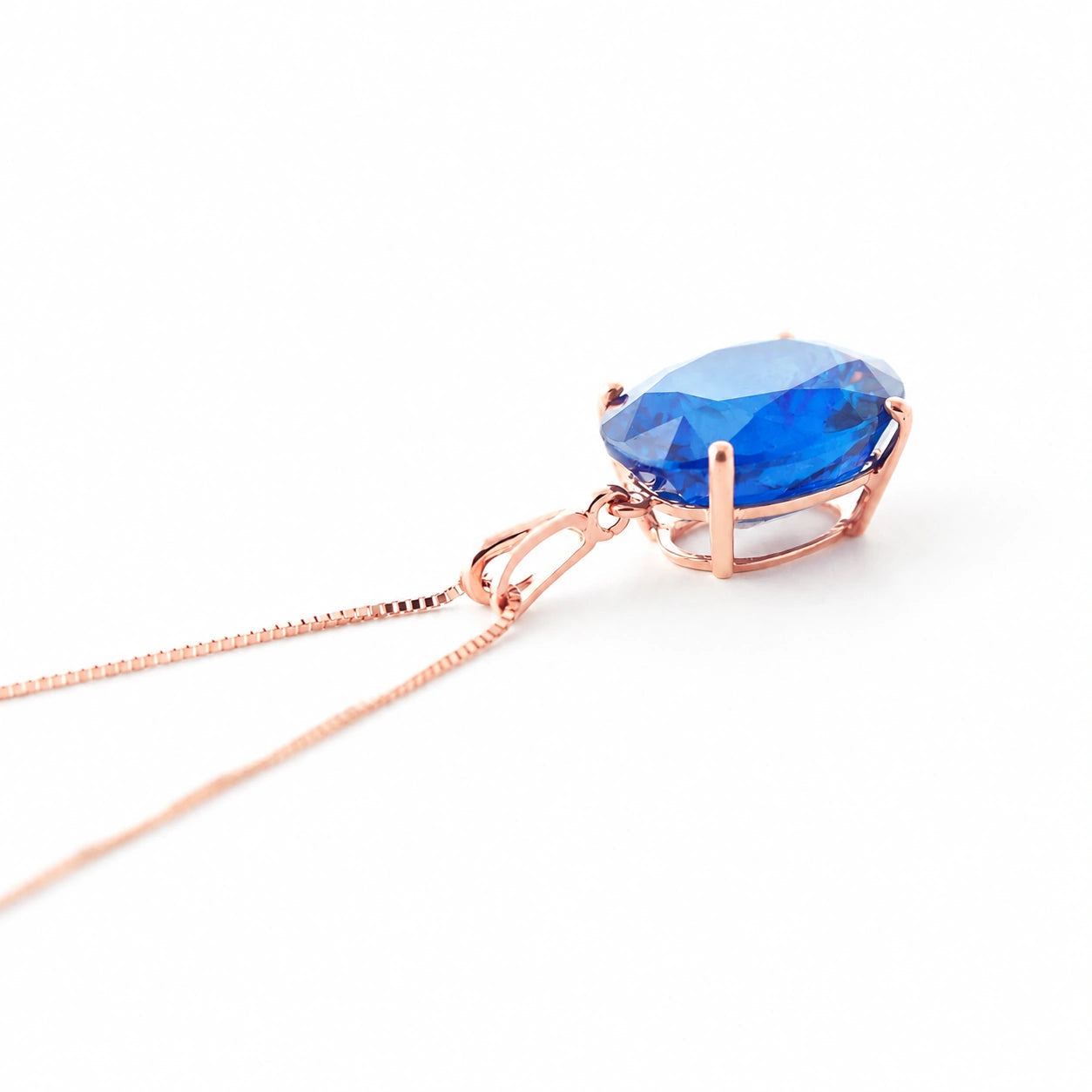 Rose Gold Atelier Necklace Blue Topaz 10K — Gemma