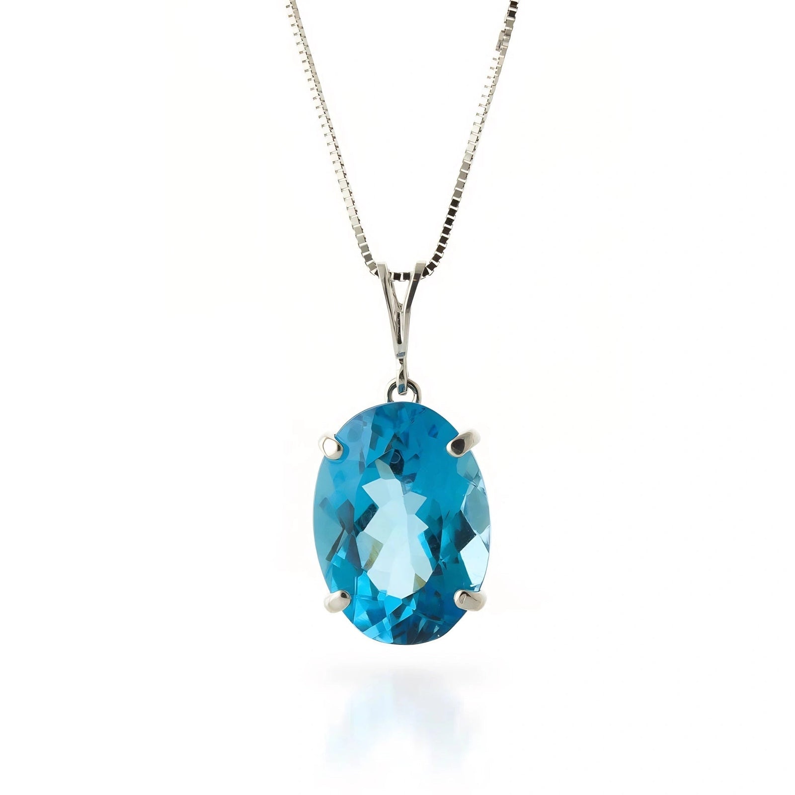 White Gold Atelier Necklace Blue Topaz 10K — Gemma
