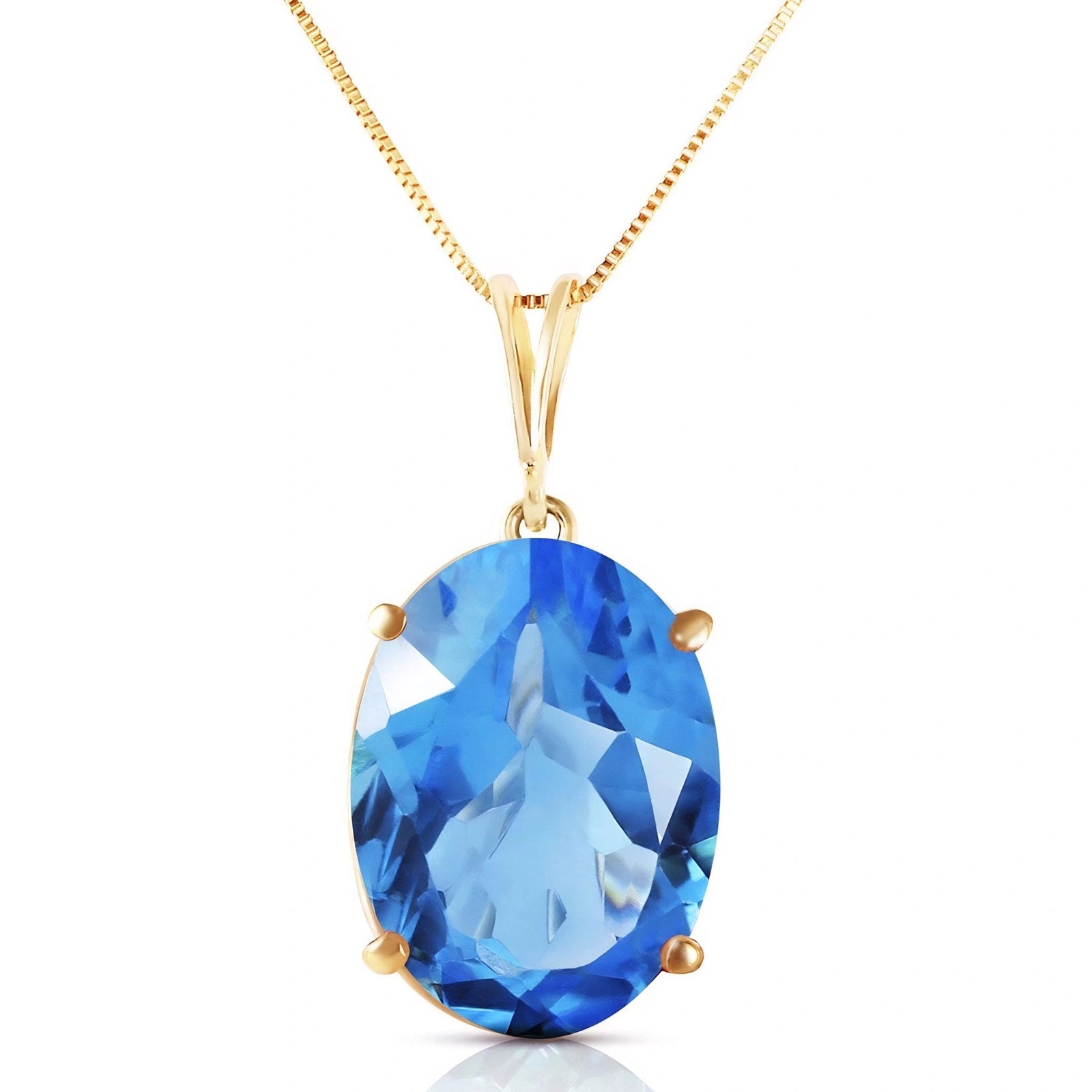 Yellow Gold Atelier Necklace Blue Topaz 10K — Gemma