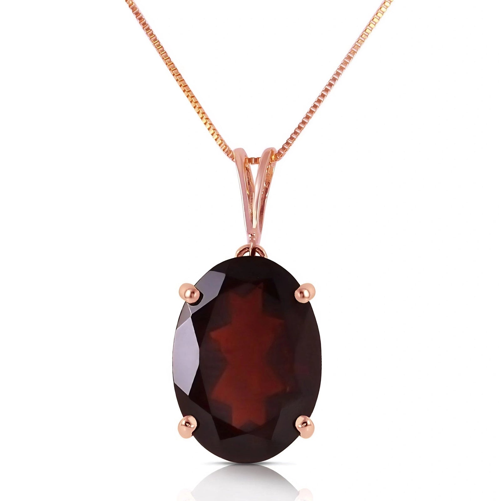 Rose Gold Atelier Necklace Garnet 10K — Gemma