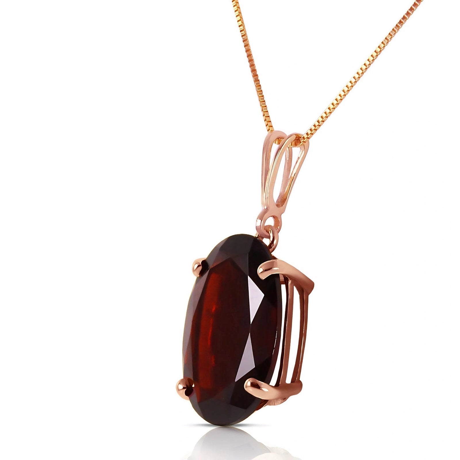 Rose Gold Atelier Necklace Garnet 10K — Gemma