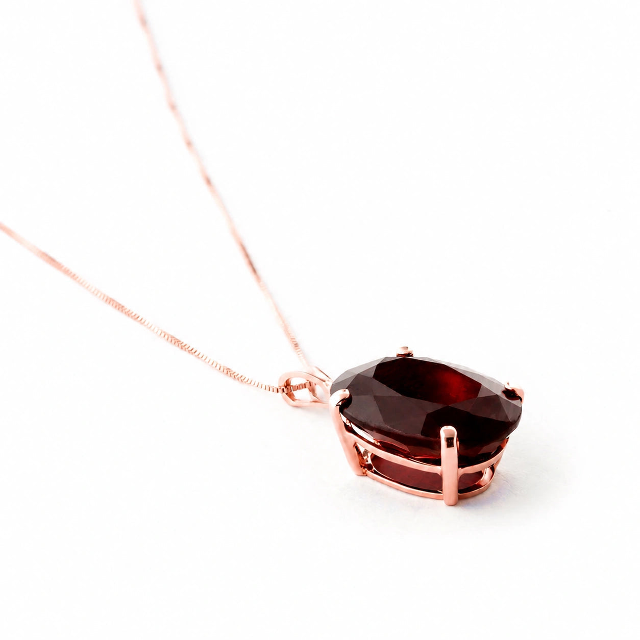 Rose Gold Atelier Necklace Garnet 10K — Gemma