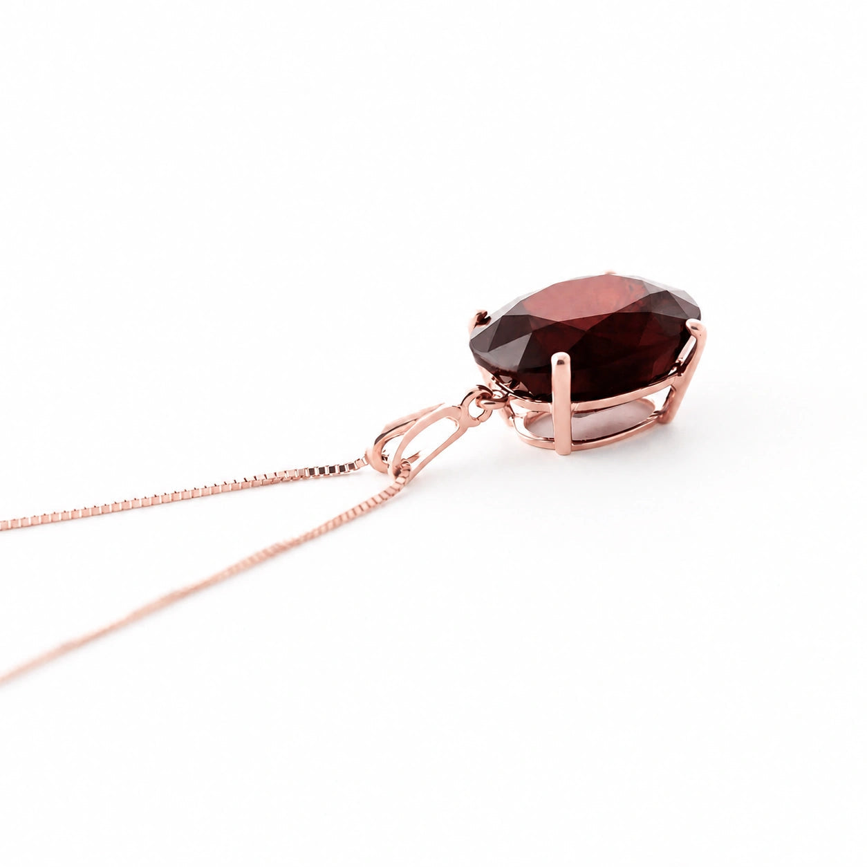 Rose Gold Atelier Necklace Garnet 10K — Gemma