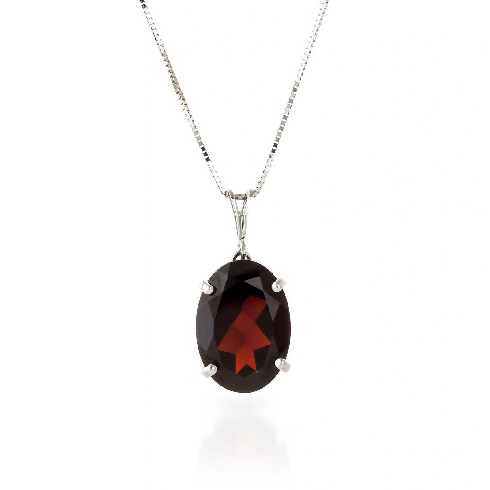 White Gold Atelier Necklace Garnet 10K — Gemma