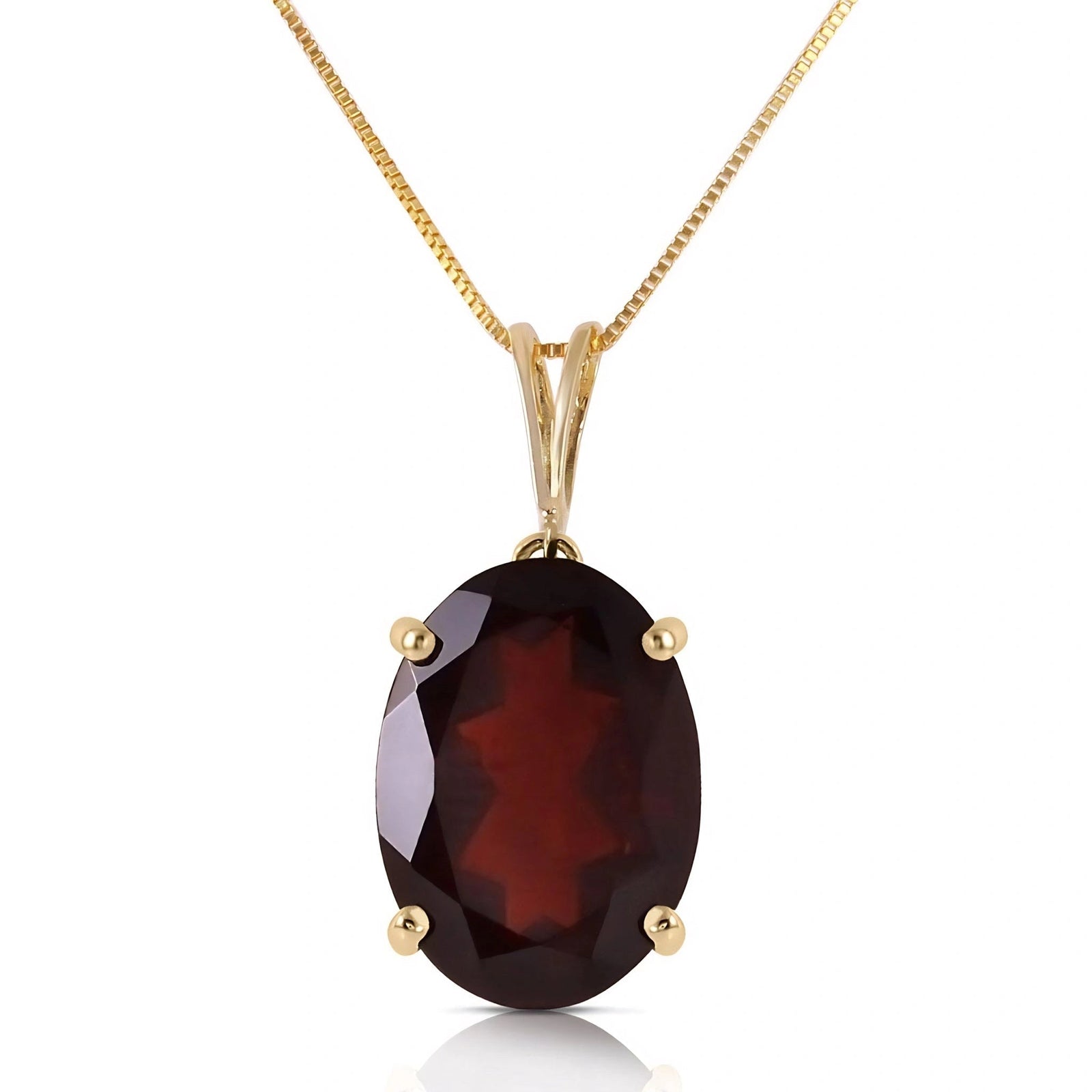 Yellow Gold Atelier Necklace Garnet 10K — Gemma